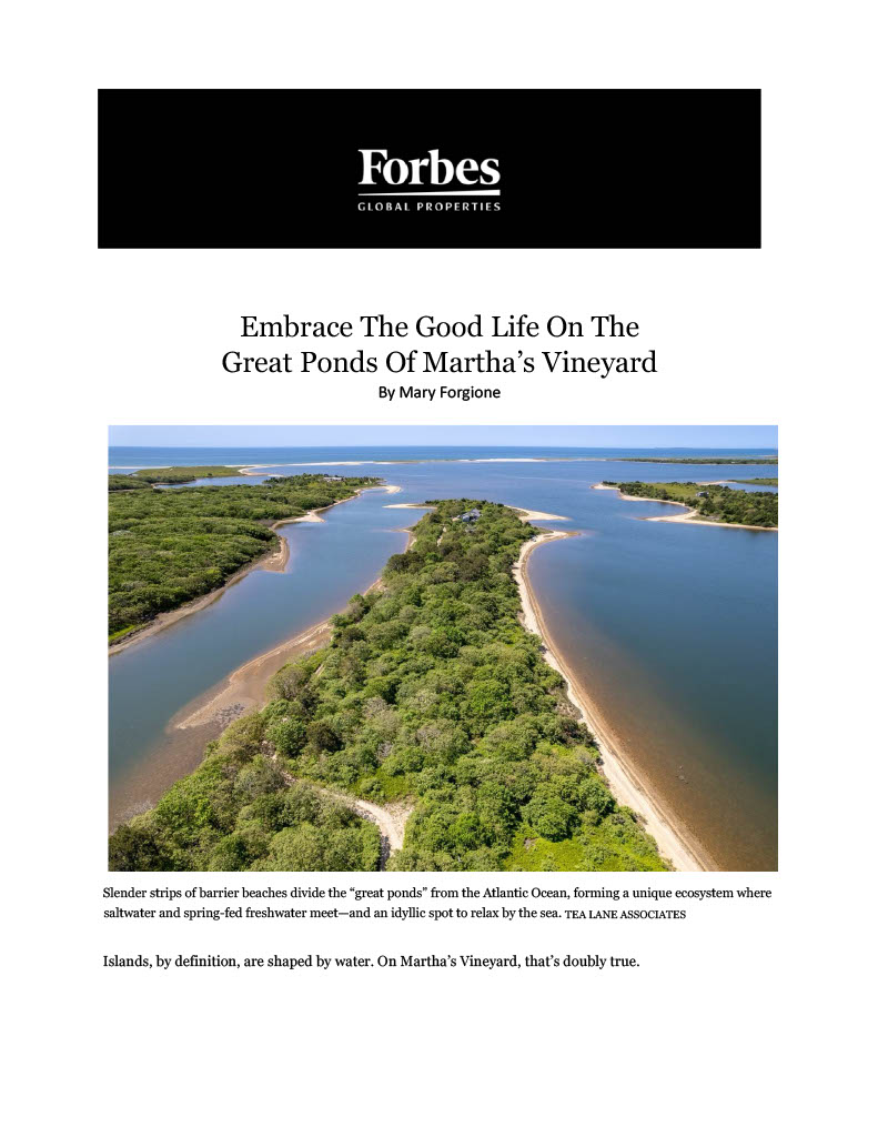 Forbes Global Properties, Marthas Vineyard Real Estate